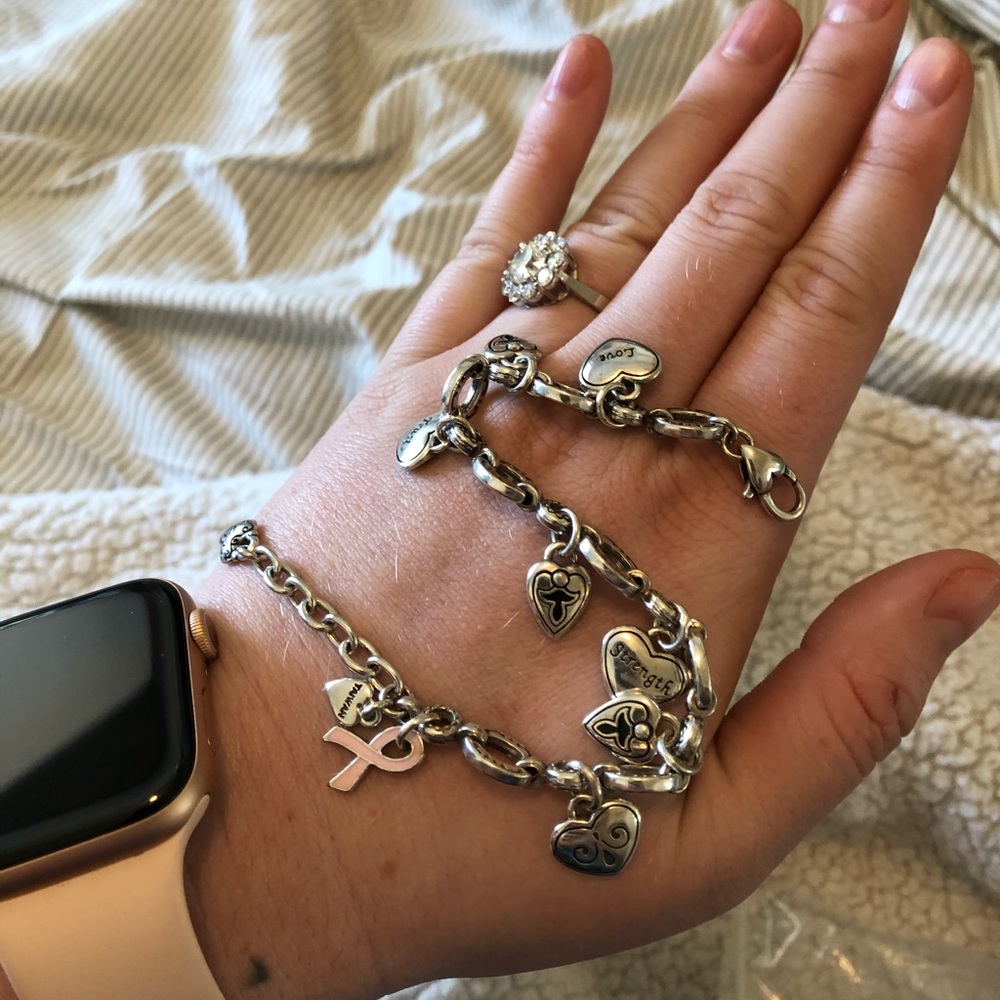 Brighton Pink Ribbon Charm Bracelet